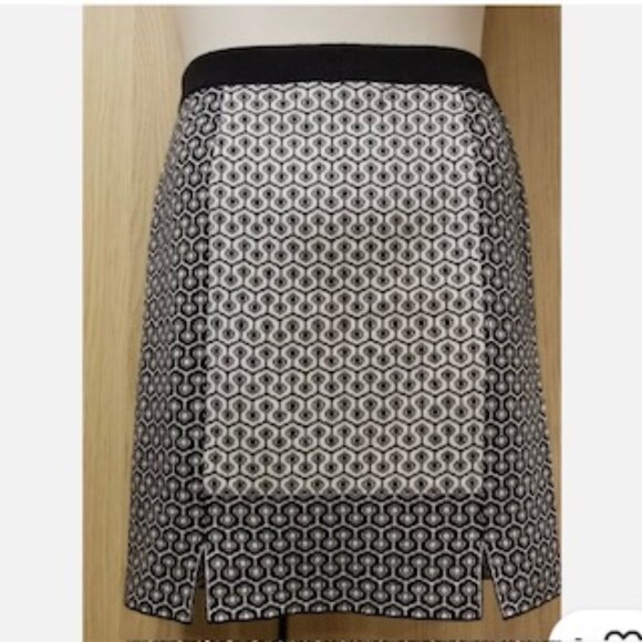 🧡3/15 Sparrow Merino Wool Knit Black White Jersey Stretchy Skirt Women's SP - Picture 1 of 7